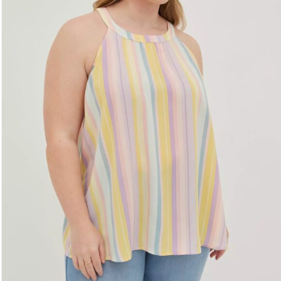 Torrid Gauze Goddess Neck Tank - Picture 1 of 11